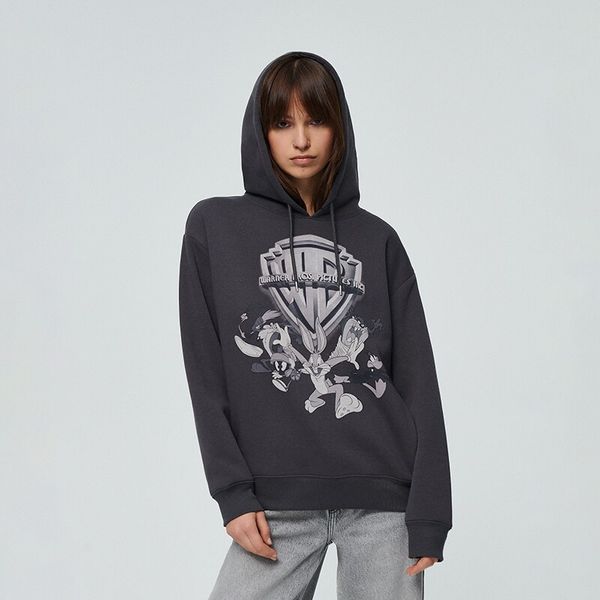 House House - Majica s kapuljačom Looney Tunes - Siva