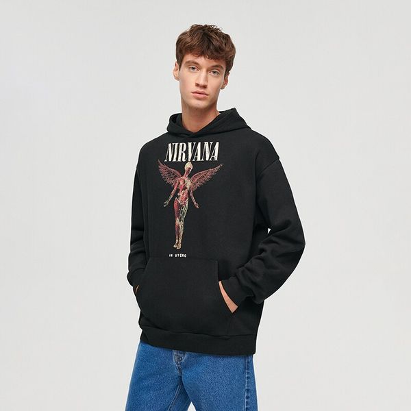 House House - Majica s kapuljačom Nirvana - Crna