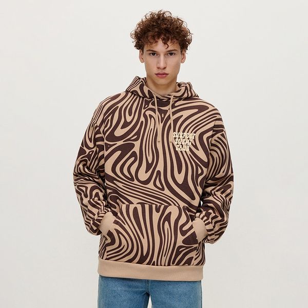 House House - Majica s kapuljačom Suspect Sushi Club - Smeđa