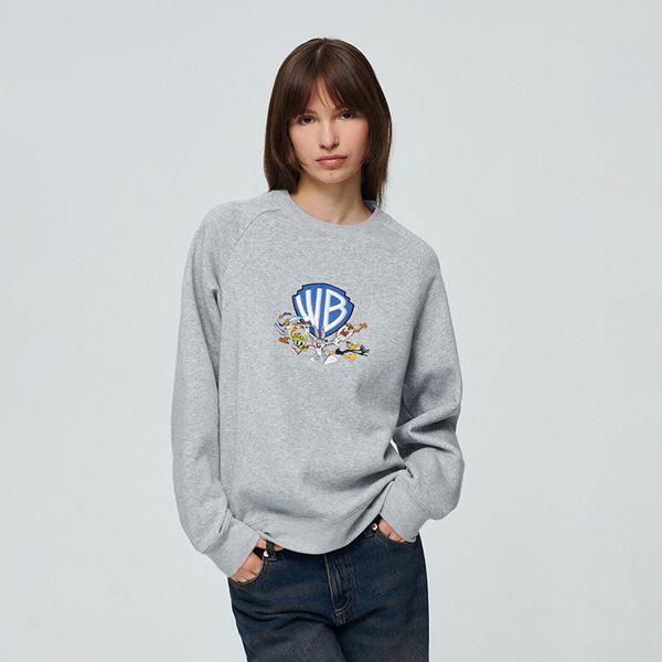 House House - Majica s vezom Warner Bros - Svijetlo siva