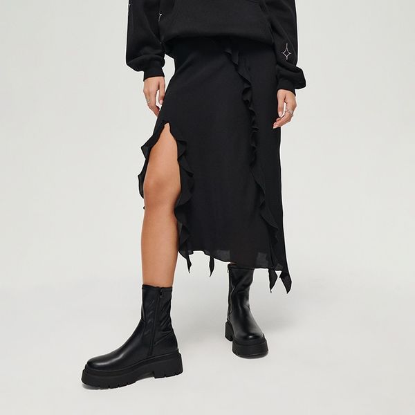 House House - Midi suknja - Crna