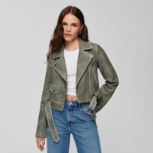 House House - Motoristička jakna - Svijetlo siva