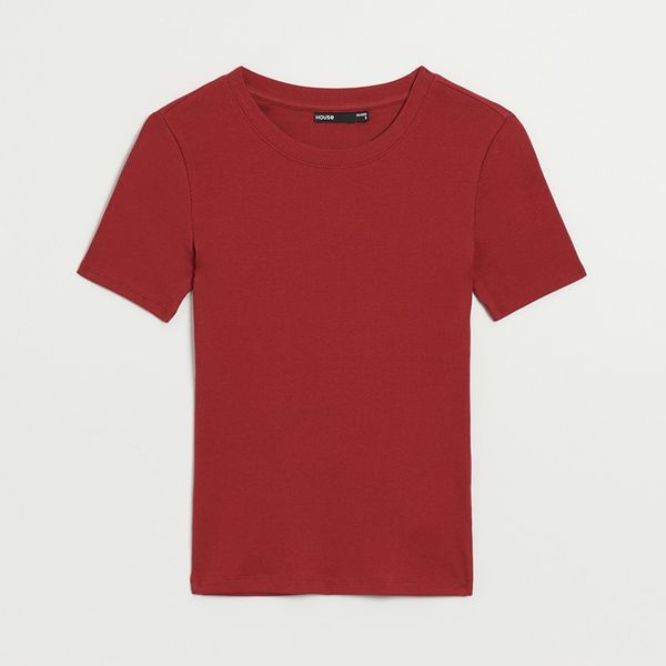House House - Obična majica kratkih rukava Basic - Bordo