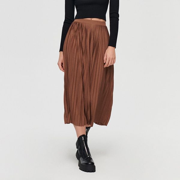 House House - Plisirana suknja - Smeđa