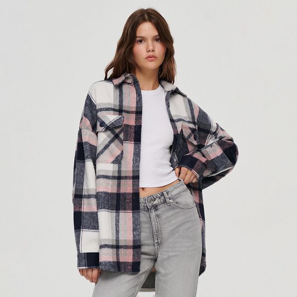 House House - Predimenzionirana karirana košulja-jakna - Šarena
