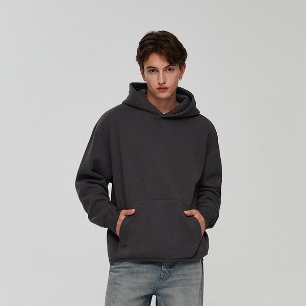 House House - Predimenzionirana majica s kapuljačom - Crna