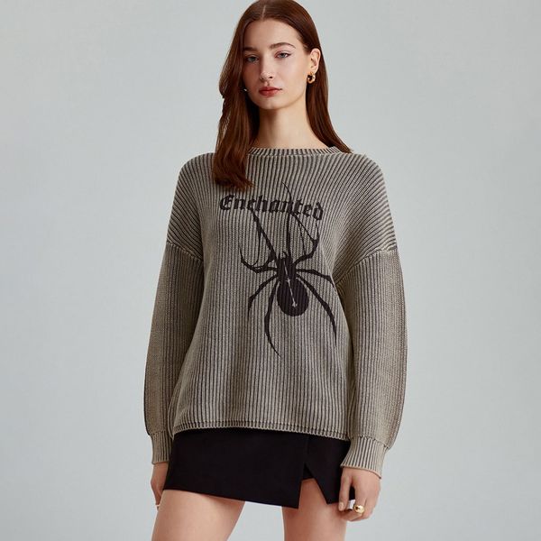 House House - Predimenzionirani džemper - Siva