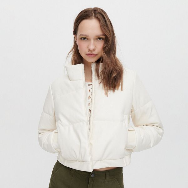 House House - Prošivena jakna od umjetne kože - Slonovača