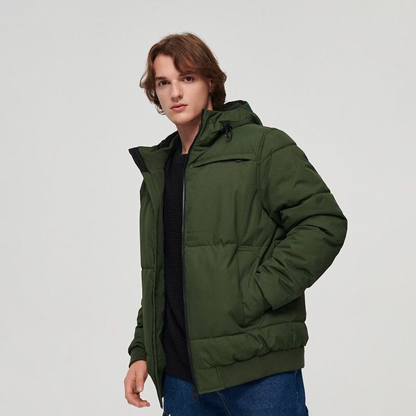 House House - Prošivena jakna s kapuljačom - Boja zemlje