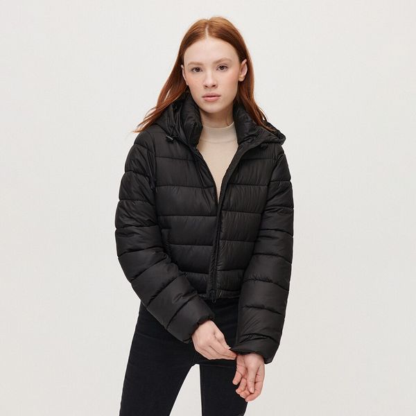 House House - Prošivena jakna s kapuljačom - Crna