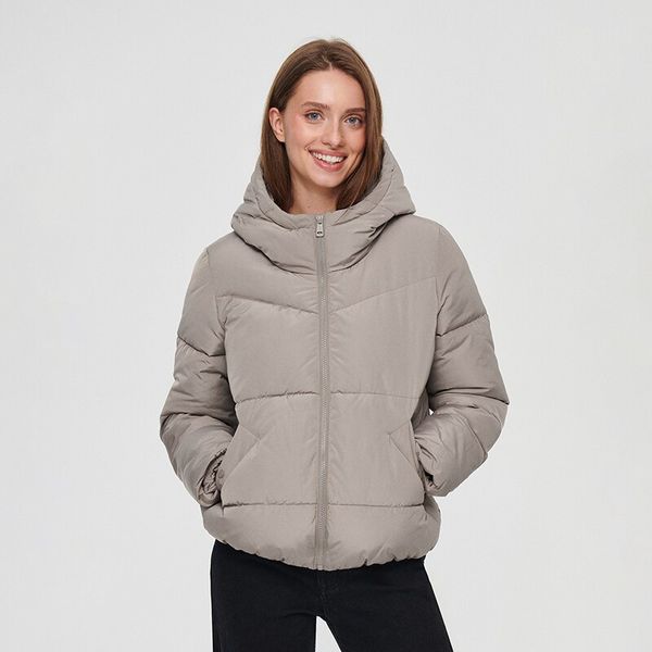 House House - Prošivena jakna s kapuljačom - Smeđa