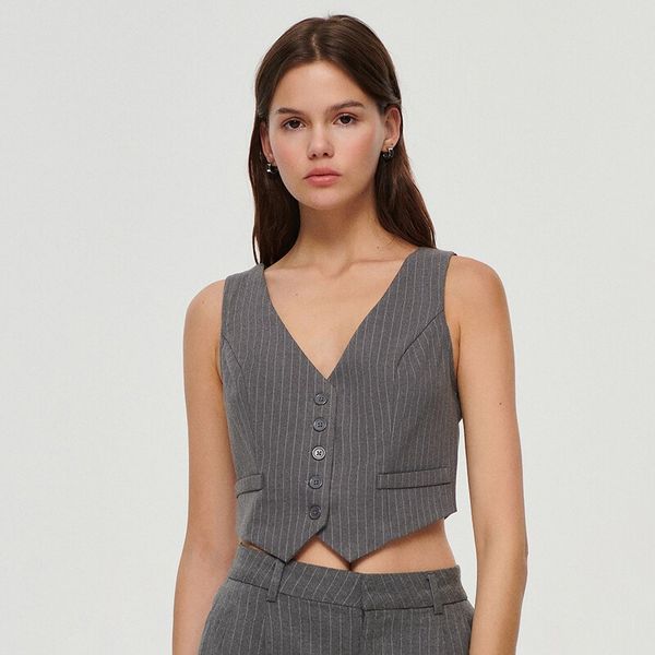 House House - Prsluk na kopčanje gumbima - Siva