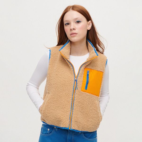 House House - Prsluk na kopčanje patentnim zatvaračem - Bež