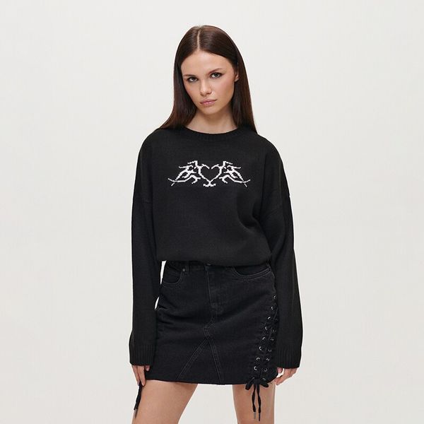 House House - Pulover - Crna