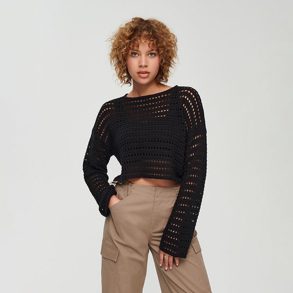 House House - Rupičasti džemper - Crna