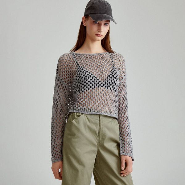 House House - Rupičasti džemper - Svijetlo siva