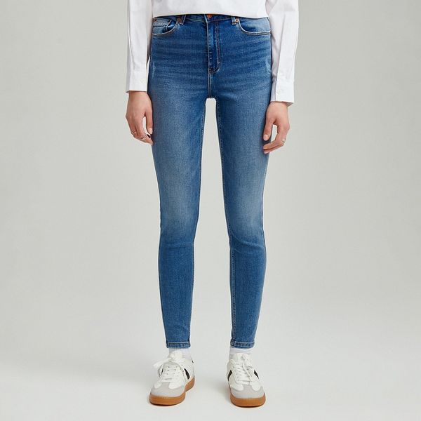 House House - Skinny traperice srednje visokog struka - Tamnoplava