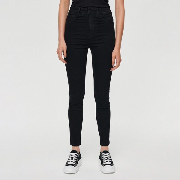 House House - Skinny traperice visoka struka - Crna