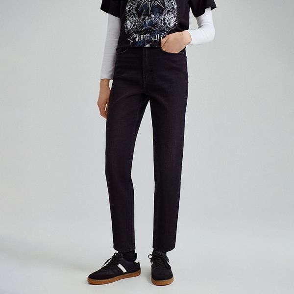 House House - Slim mom traperice - Crna