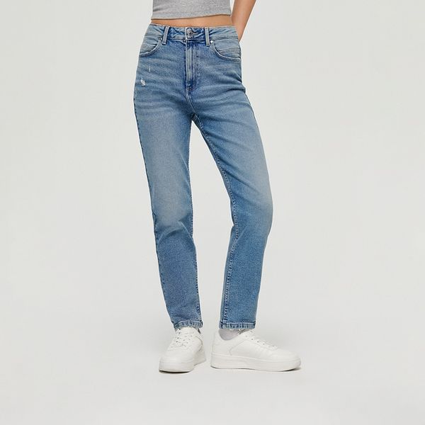 House House - Slim mom traperice - Plava