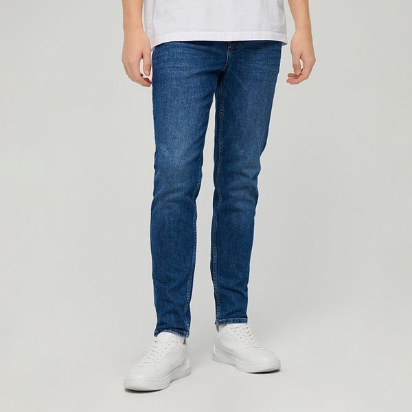 House House - Slim traperice niskog struka - Plava