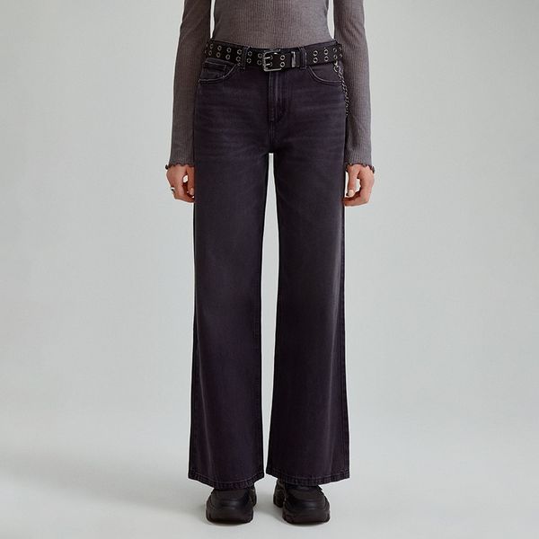 House House - Traperice sa širokim nogavicama - Crna