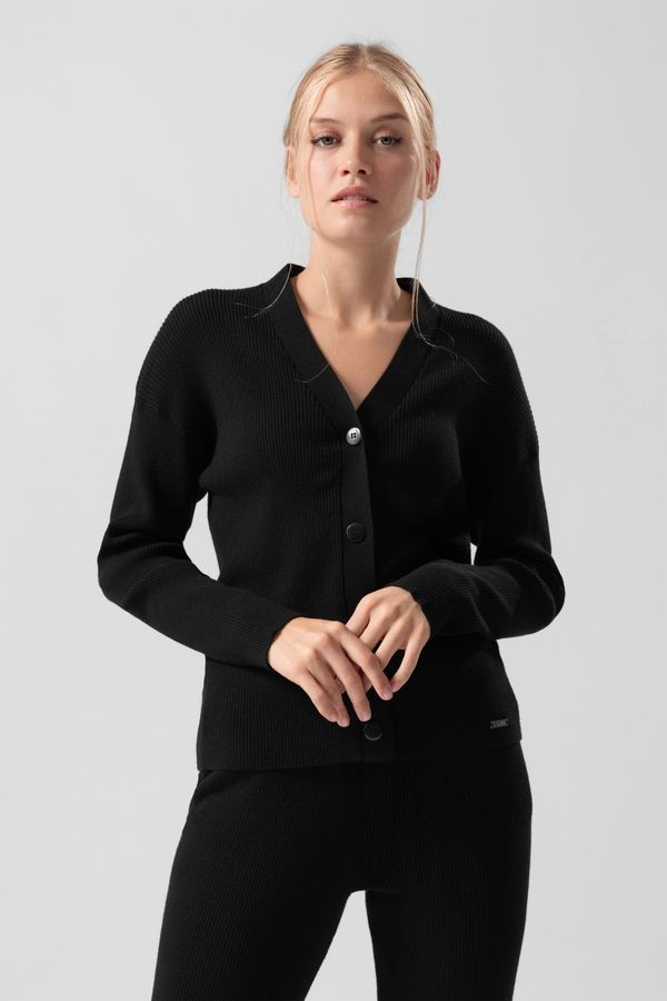 LELOSI LELOSI Rebrasti pleteni kardigan Vanna MALA