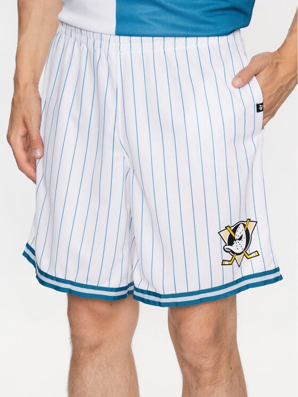 47 Brand 47 Brand Sportske kratke hlače Anaheim Ducks Pinstriped 47 Grafton Shorts Bijela Regular Fit