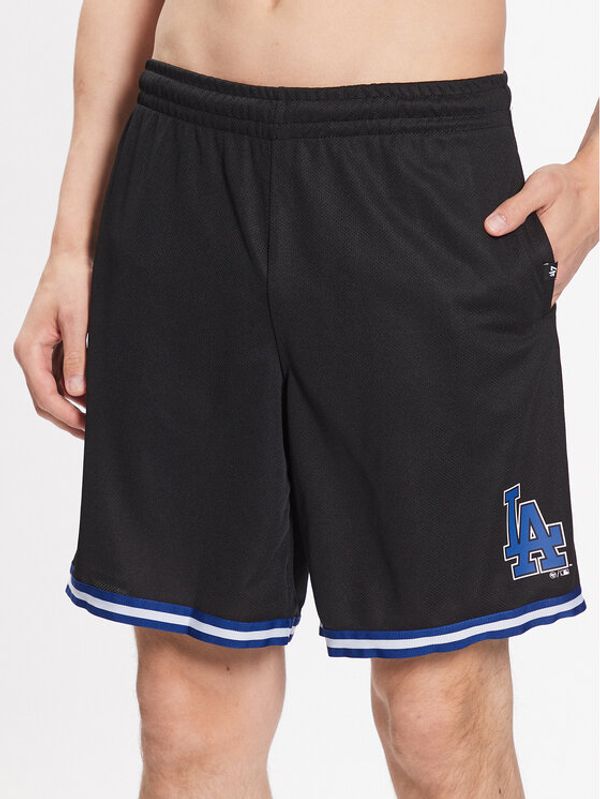 47 Brand 47 Brand Sportske kratke hlače Los Angeles Dodgers Back Court 47 Grafton Shorts Crna Regular Fit