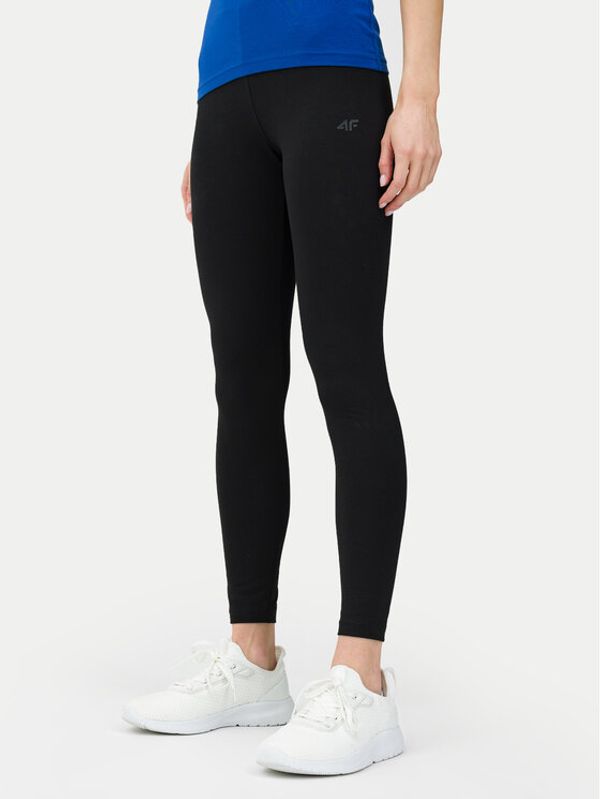 4F 4F Leggings 4FWSS24TTIGF137 Crna Slim Fit