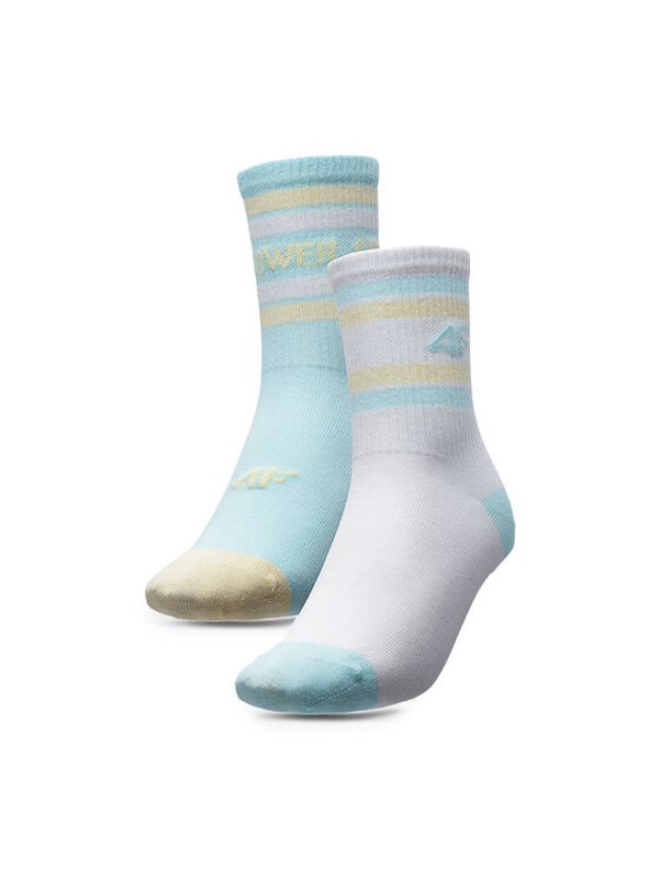 4F 4F Set od 2 para dječjih visokih čarapa 4FJSS23USOCF100 Šarena