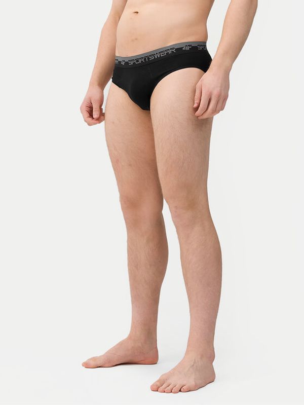 4F 4F Set od 2 para slip gaćica 4FWSS24UPTSM015 Crna