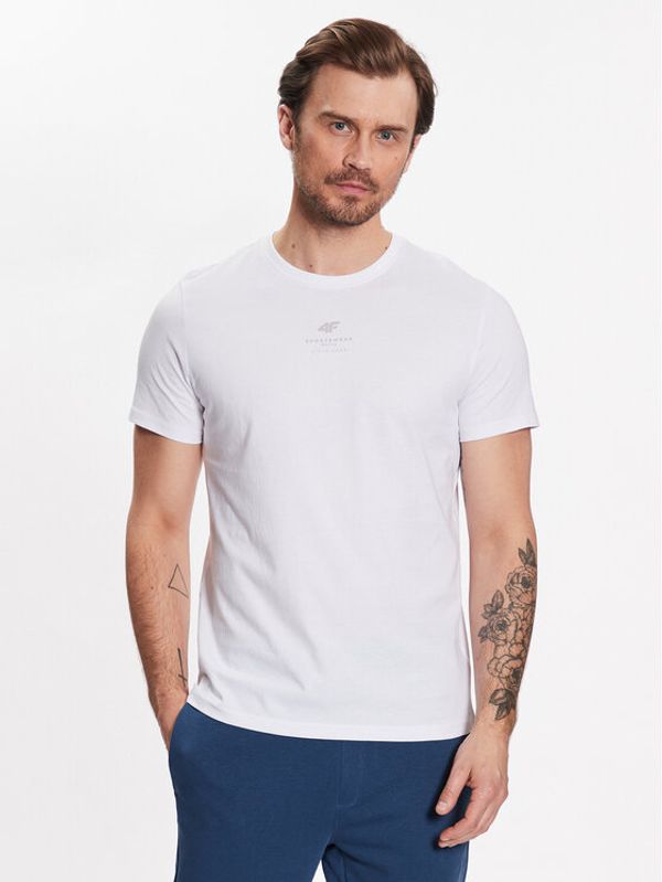 4F 4F T-shirt 4FSS23TTSHM363 Bijela Regular Fit