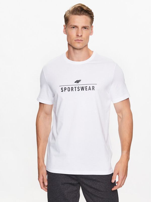 4F 4F T-shirt 4FSS23TTSHM539 Bijela Regular Fit