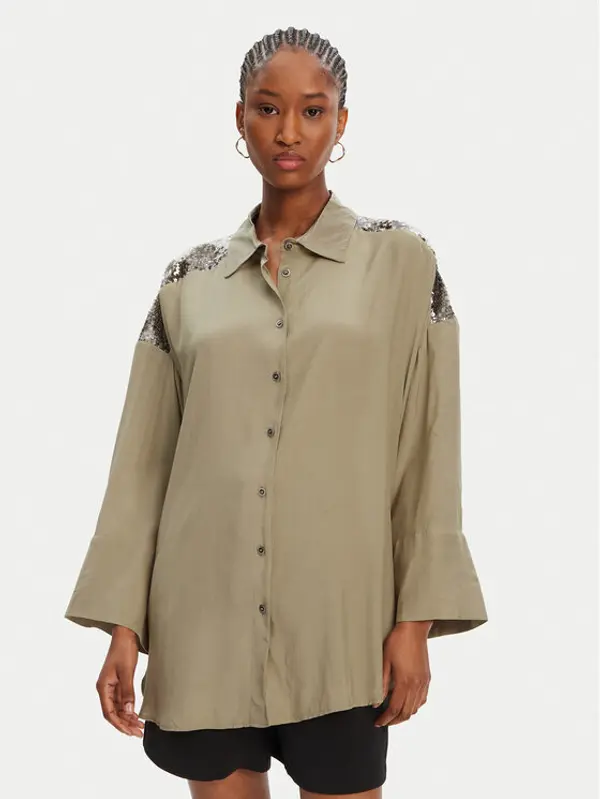 ACCESS FASHION ACCESS FASHION Košulja 53-7027-437 Zelena Loose Fit