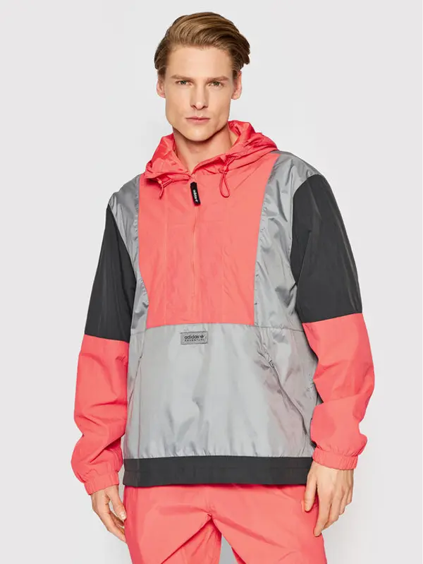 Adidas adidas Anorak jakna Adventure Blocked HF4778 Siva Relaxed Fit