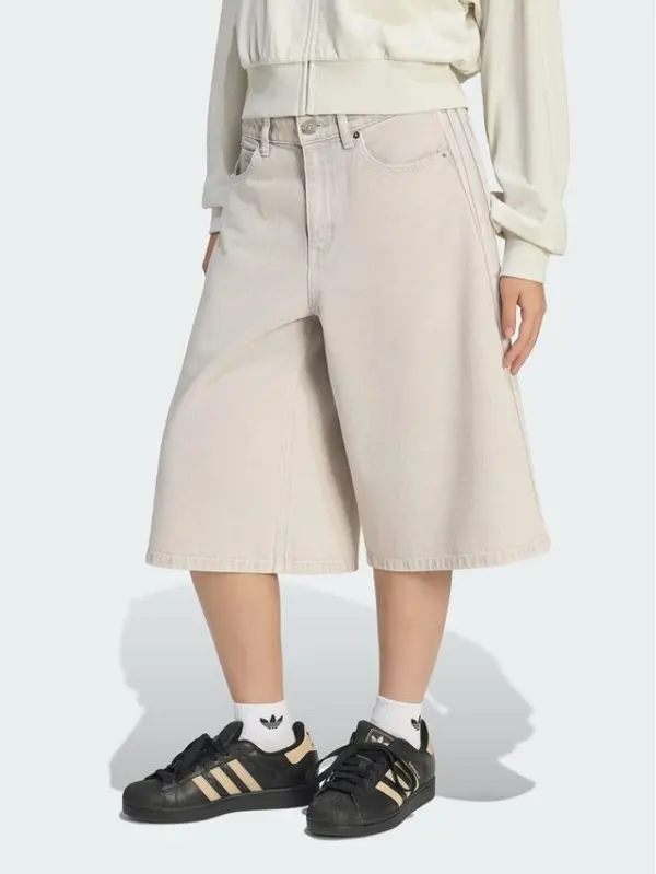 Adidas adidas Bermude KQ6477 Svijetlo bež Oversize