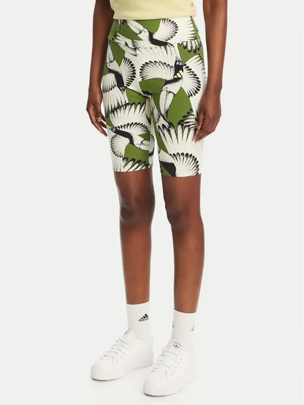 Adidas adidas Biciklističke hlače FARM JD6286 Zelena Slim Fit