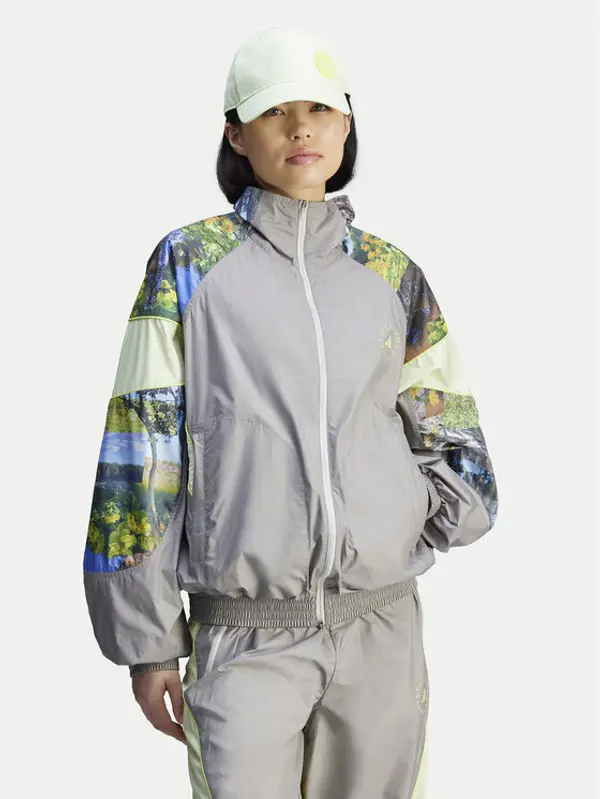 adidas by stella mccartney adidas by Stella McCartney Majica dugih rukava Earth Collage JG5793 Siva Loose Fit