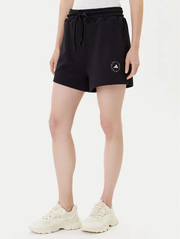 adidas by stella mccartney adidas by Stella McCartney Sportske kratke hlače True Casuals IK9093 Crna Loose Fit