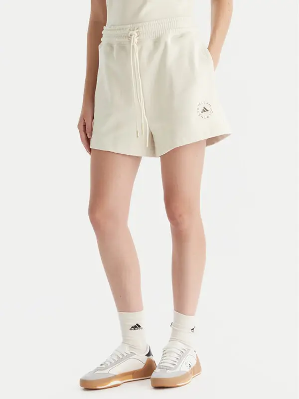 adidas by stella mccartney adidas by Stella McCartney Sportske kratke hlače True Casuals JX6786 Bež Loose Fit