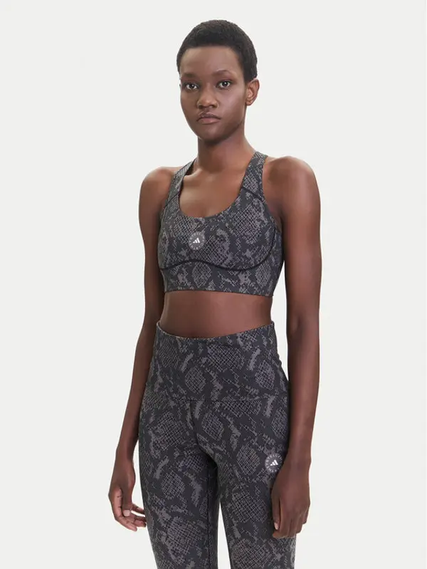 adidas by stella mccartney adidas by Stella McCartney Sportski grudnjak Power Impact JW4542 Smeđa Slim Fit