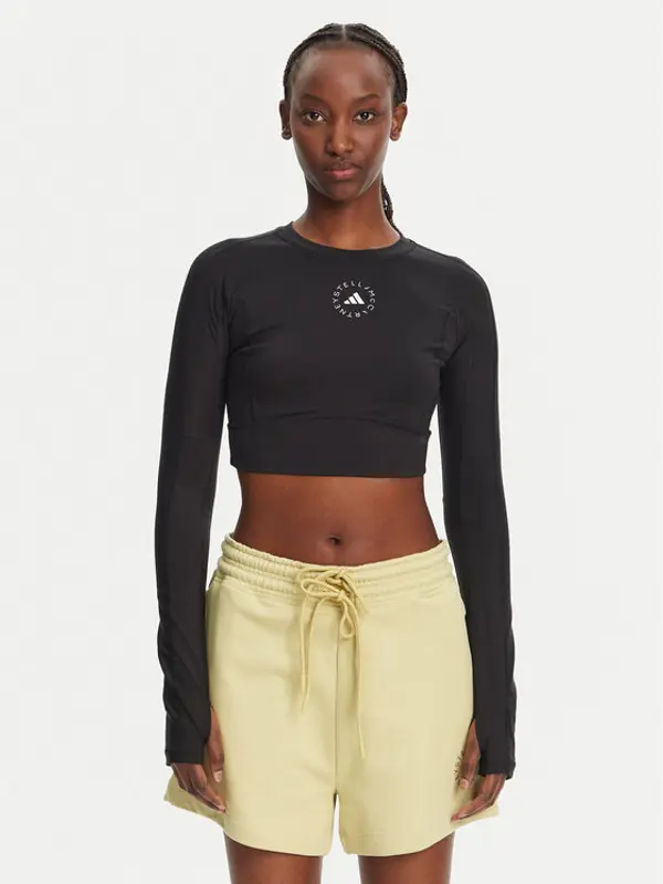 adidas by stella mccartney adidas by Stella McCartney Tehnička majica TrueStrength IW3859 Crna Slim Fit