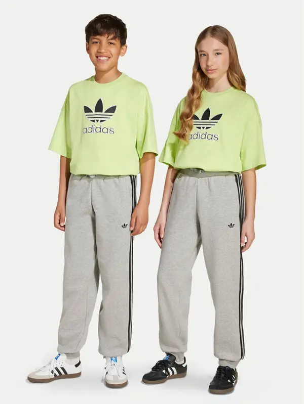 Adidas adidas Donji dio trenerke 3-Stripes JW1090 Siva Loose Fit