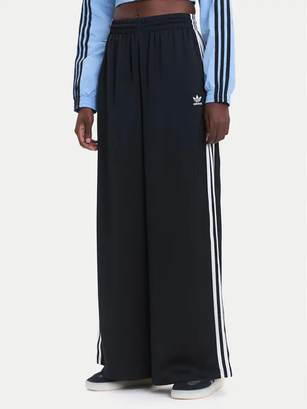 Adidas adidas Donji dio trenerke adicolor Satin IU2520 Crna Wide Leg