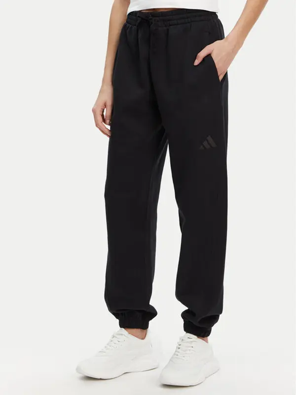 Adidas adidas Donji dio trenerke ALL SZN Fleece IW1024 Crna Loose Fit