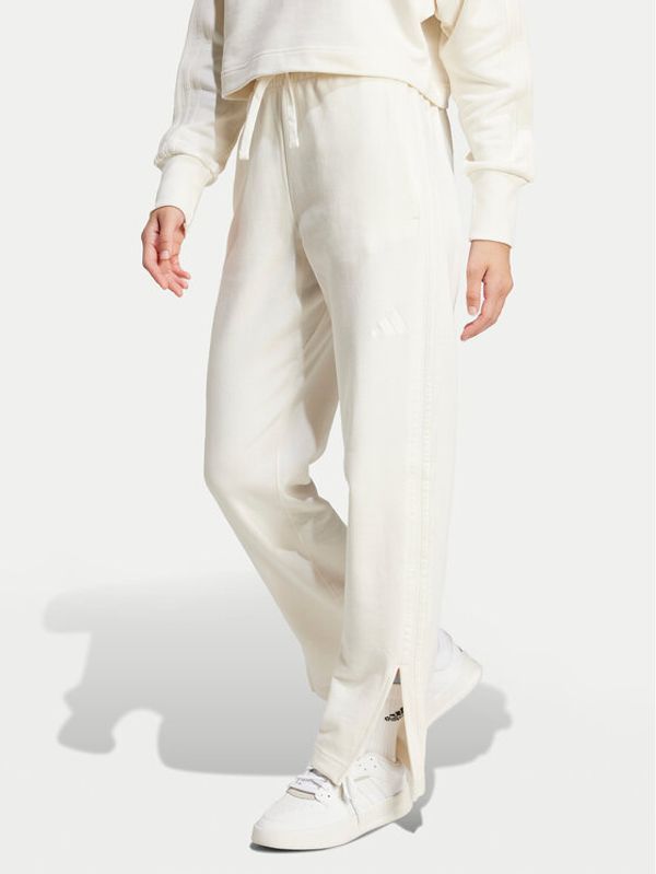 adidas adidas Donji dio trenerke ALL SZN French Terry 3-Stripes IW1134 Bijela Loose Fit