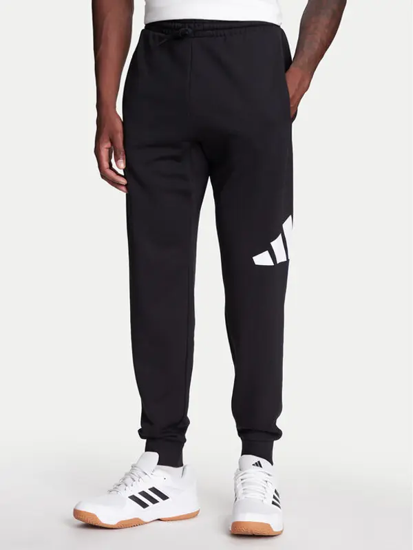 Adidas adidas Donji dio trenerke Essentials Big Logo IN6163 Crna Regular Fit