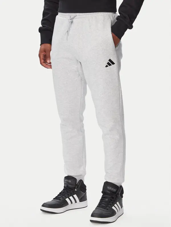 Adidas adidas Donji dio trenerke Essentials Feelcozy Fleece JE3819 Svijetlo siva Regular Fit
