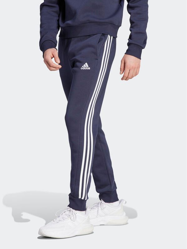 adidas adidas Donji dio trenerke Essentials Fleece 3-Stripes Cuff IJ6493 Tamnoplava Regular Fit